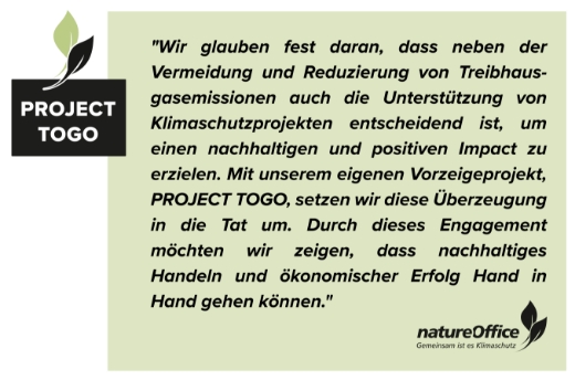 Aktiver Klimaschutz mit PROJECT TOGO