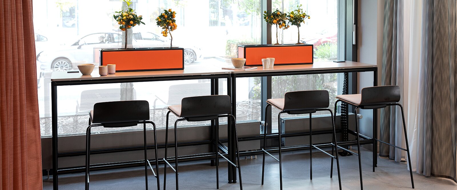 Ein kreativer Austausch beim Kaffee oder eine kleine Auszeit. Im Bistro sind Sie richtig!